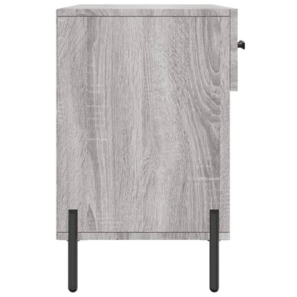 Schoenenbank 02X35X55 Cm Bewerkt Hout Eikenkleur Grijs sonoma