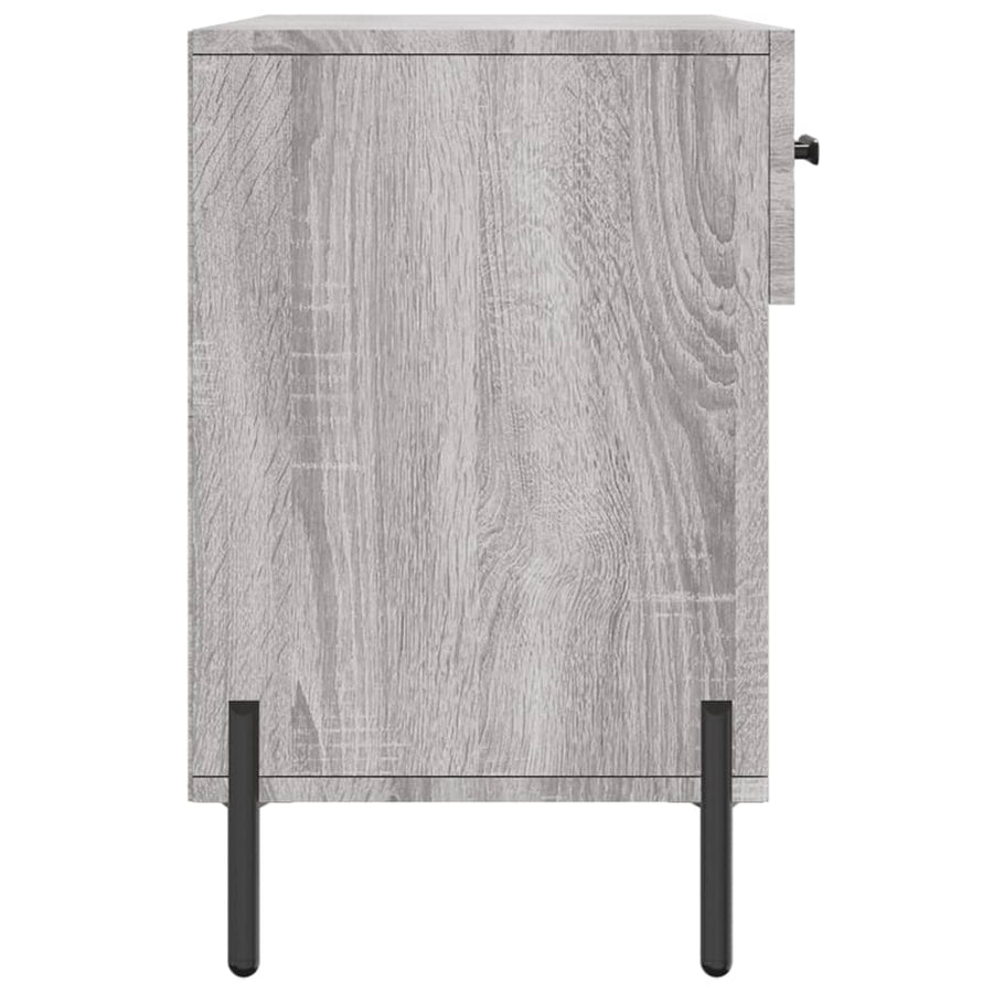 Schoenenbank 02X35X55 Cm Bewerkt Hout Eikenkleur Grijs sonoma