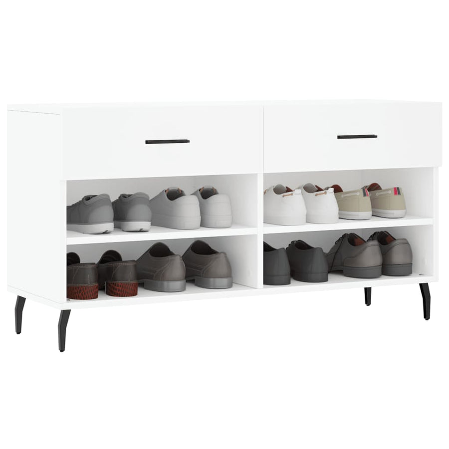Schoenenbank 02X35X55 Cm Bewerkt Hout Wit