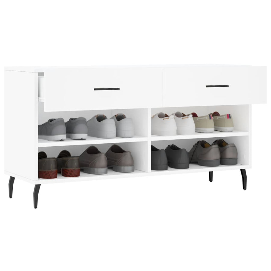 Schoenenbank 02X35X55 Cm Bewerkt Hout Wit