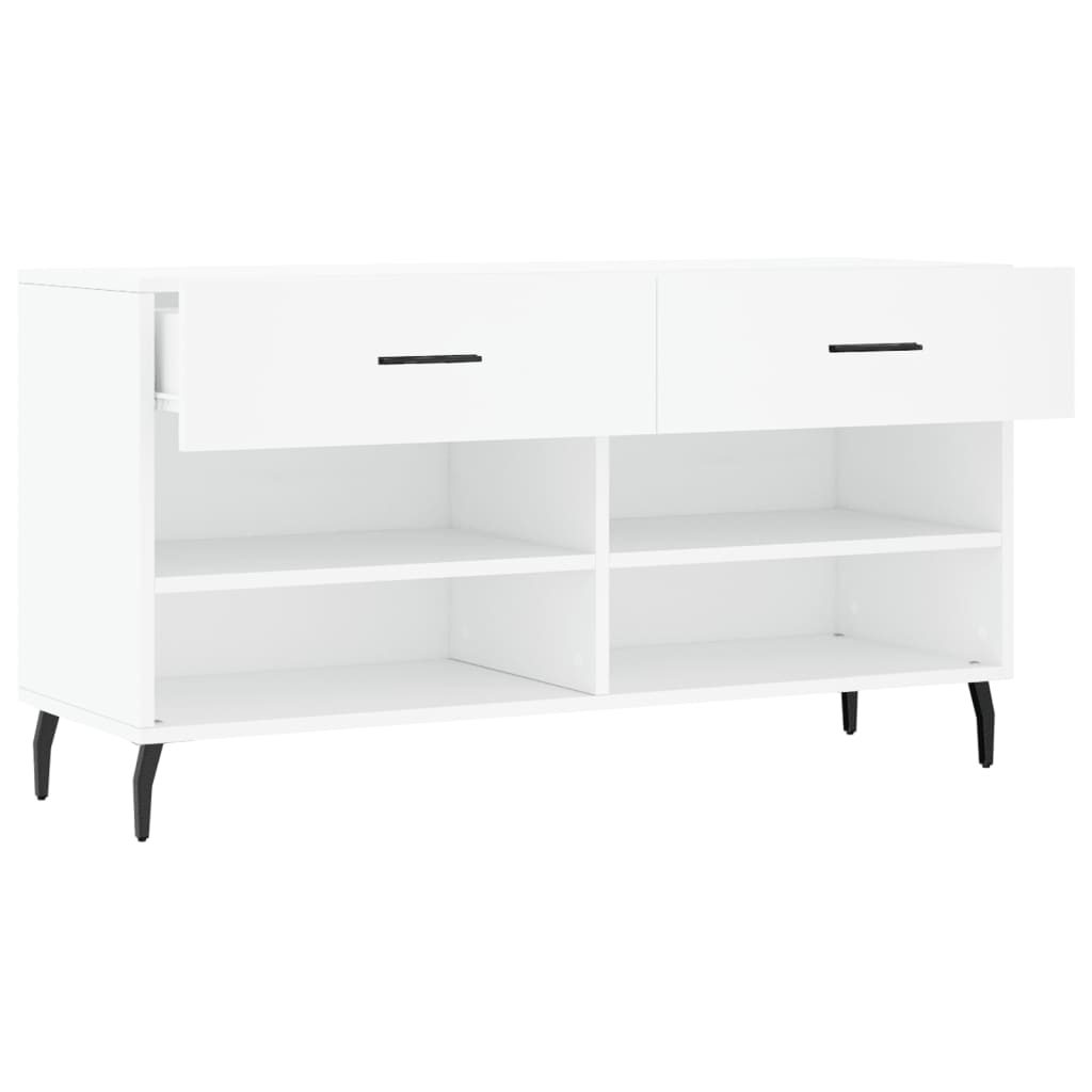 Schoenenbank 02X35X55 Cm Bewerkt Hout Wit