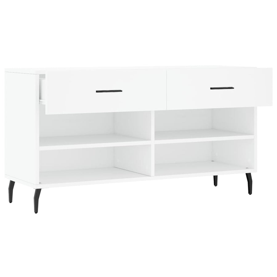 Schoenenbank 02X35X55 Cm Bewerkt Hout Wit
