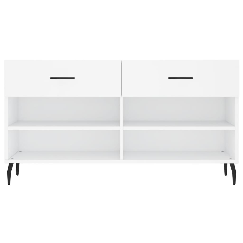 Schoenenbank 02X35X55 Cm Bewerkt Hout Wit