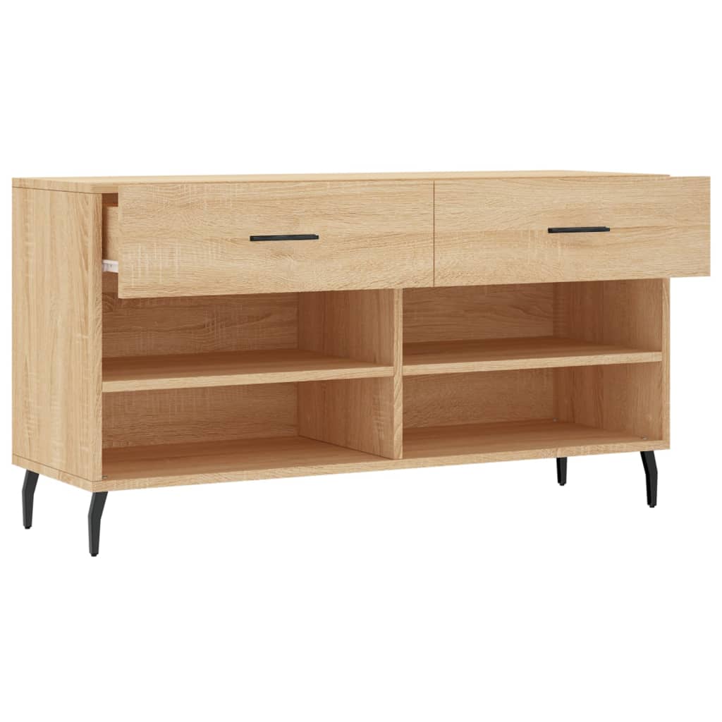 Schoenenbank 02X35X55 Cm Bewerkt Hout Kleurig Sonoma eiken