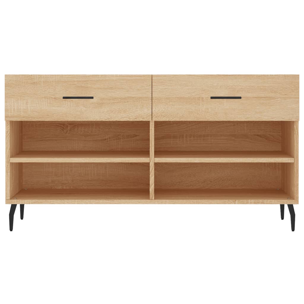 Schoenenbank 02X35X55 Cm Bewerkt Hout Kleurig Sonoma eiken