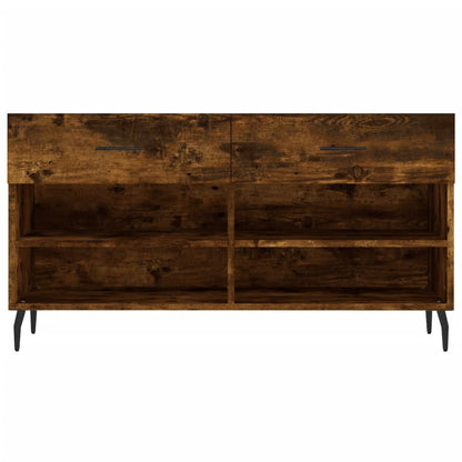 Schoenenbank 02X35X55 Cm Bewerkt Hout Kleurig Gerookt eiken