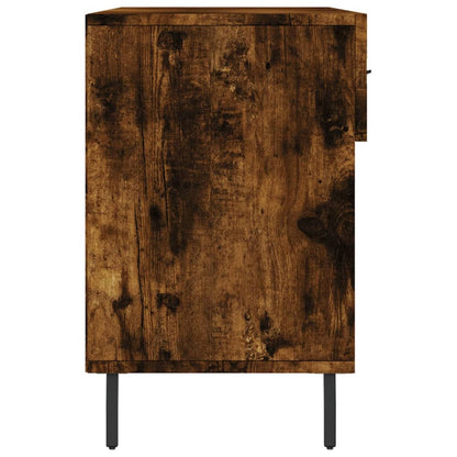 Schoenenbank 02X35X55 Cm Bewerkt Hout Kleurig Gerookt eiken