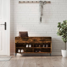 Schoenenbank 02X35X55 Cm Bewerkt Hout Kleurig Gerookt eiken