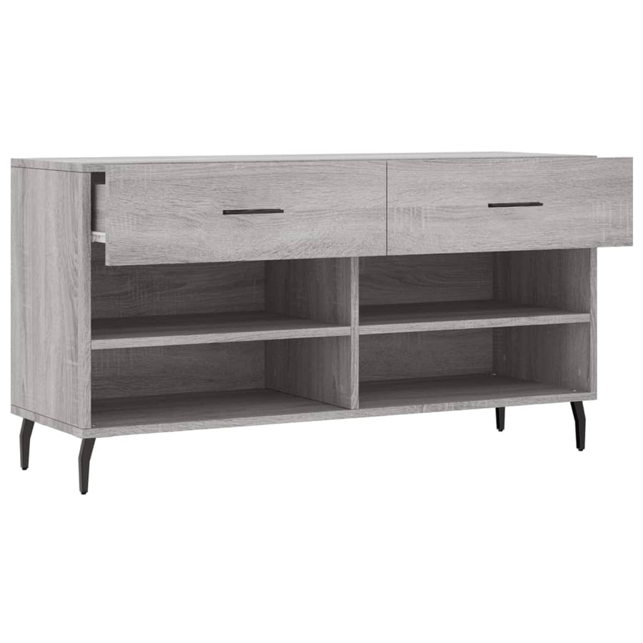Schoenenbank 102X35X55 Cm Bewerkt Hout Grijs Sonoma Eikenkleur