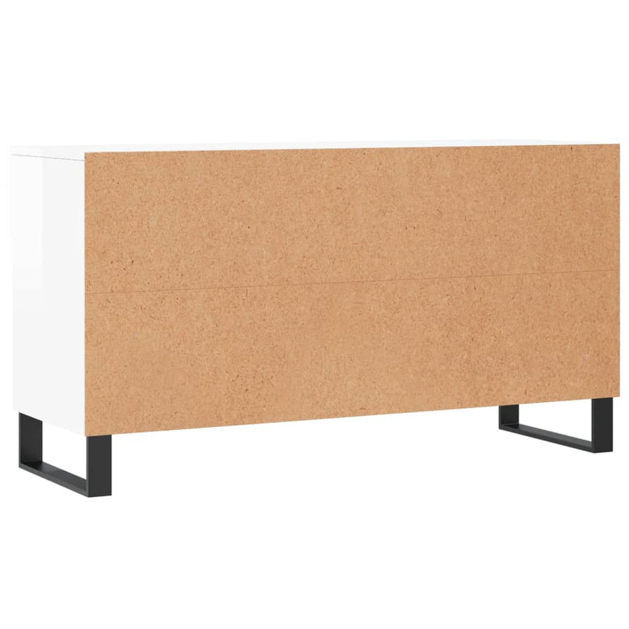 Schoenenbank 102X35X55 Cm Bewerkt Hout Hoogglans Wit