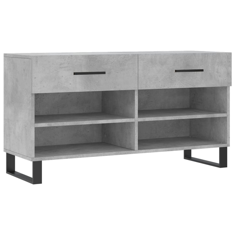 Schoenenbank 02X35X55 Cm Bewerkt Hout Betongrijs