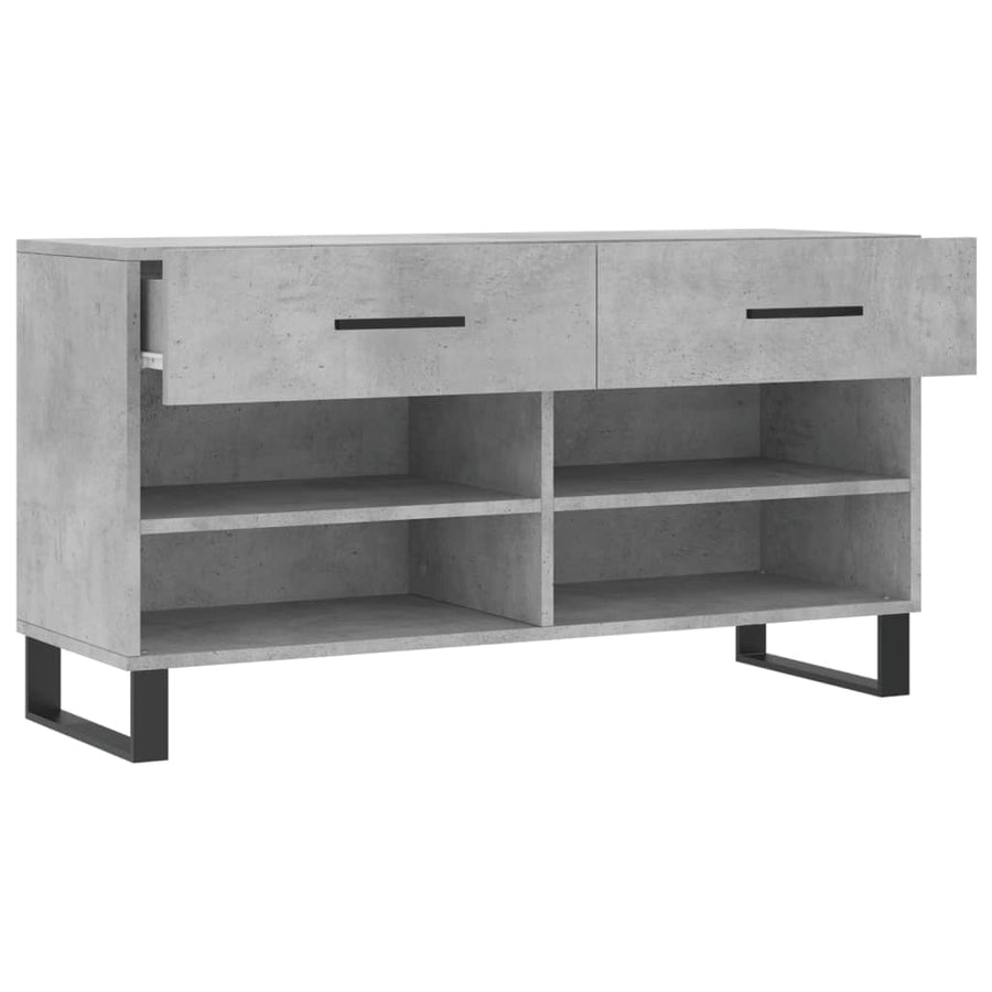 Schoenenbank 02X35X55 Cm Bewerkt Hout Betongrijs