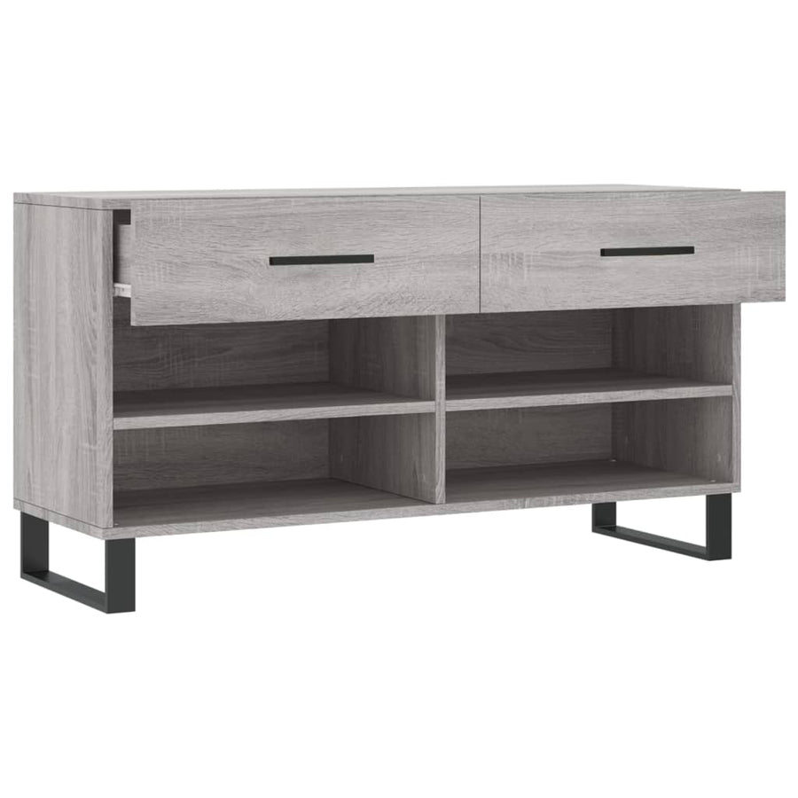 Schoenenbank 102X35X55 Cm Bewerkt Hout Grijs Sonoma Eikenkleur