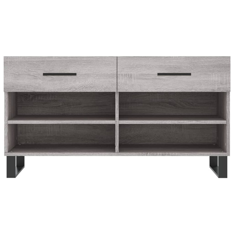 Schoenenbank 102X35X55 Cm Bewerkt Hout Grijs Sonoma Eikenkleur