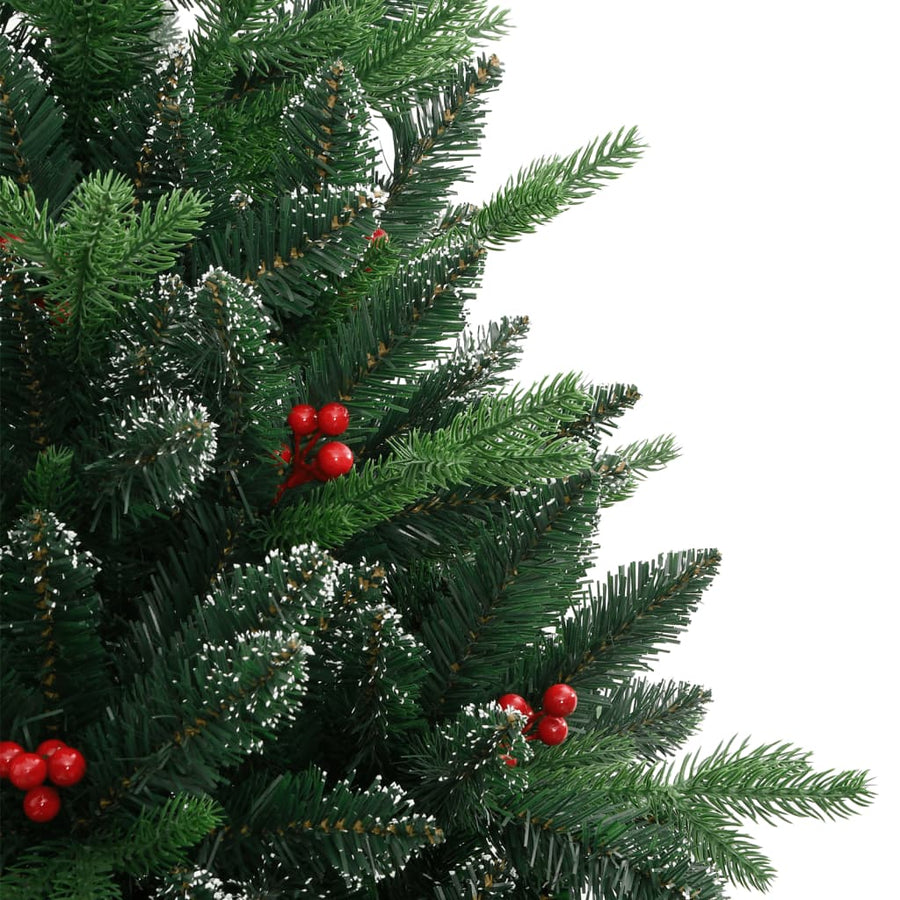 Kunstkerstboom Met Scharnieren En Rode Bessen 210 cm Basis