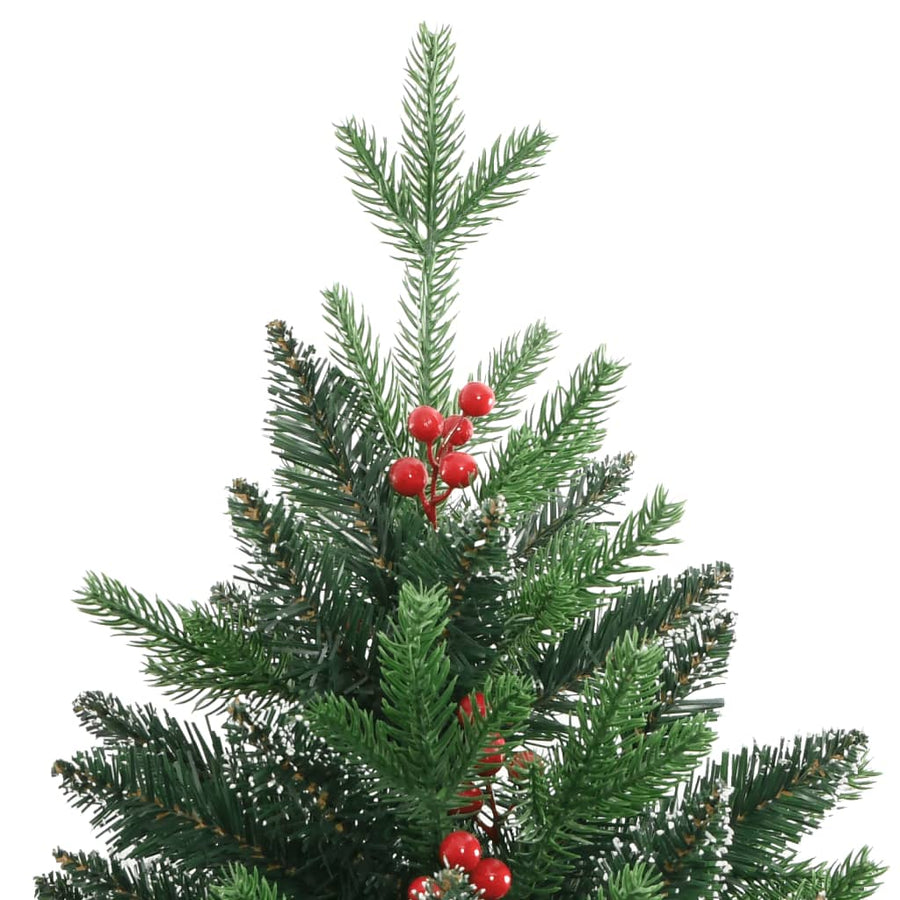 Kunstkerstboom Met Scharnieren En Rode Bessen 240 cm Basis