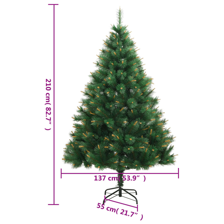 Kunstkerstboom Met Scharnieren En Standaard 210 cm Basis