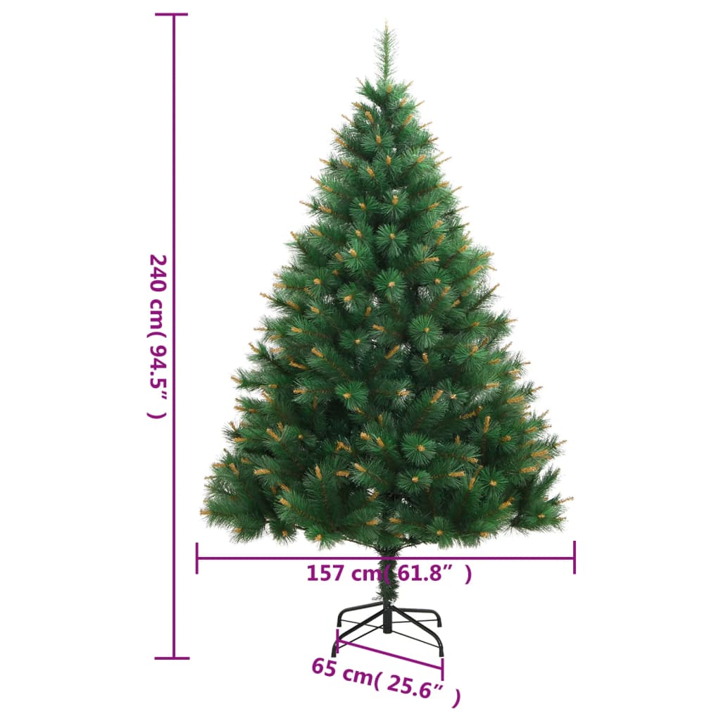Kunstkerstboom Met Scharnieren En Standaard 240 cm Basis