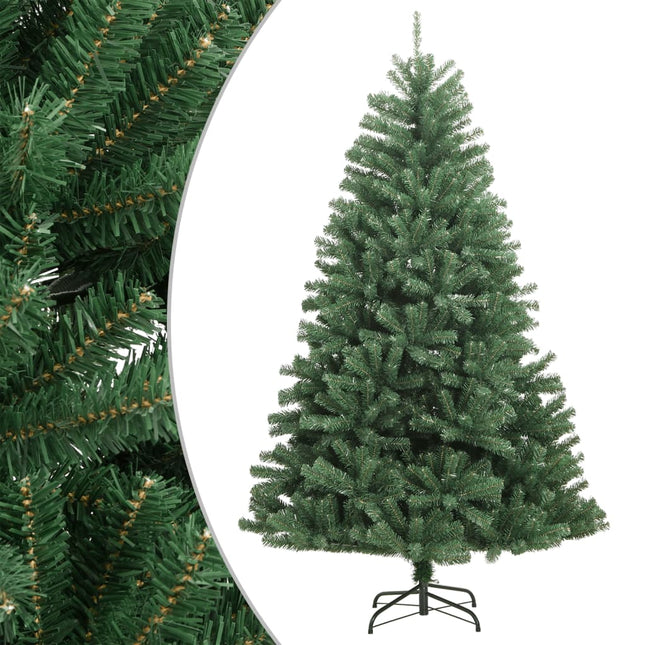 Kunstkerstboom met scharnieren en standaard 270 cm groen