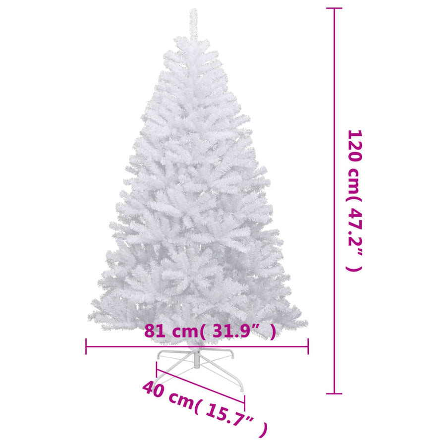 Kunstkerstboom met scharnieren en sneeuw 120 cm