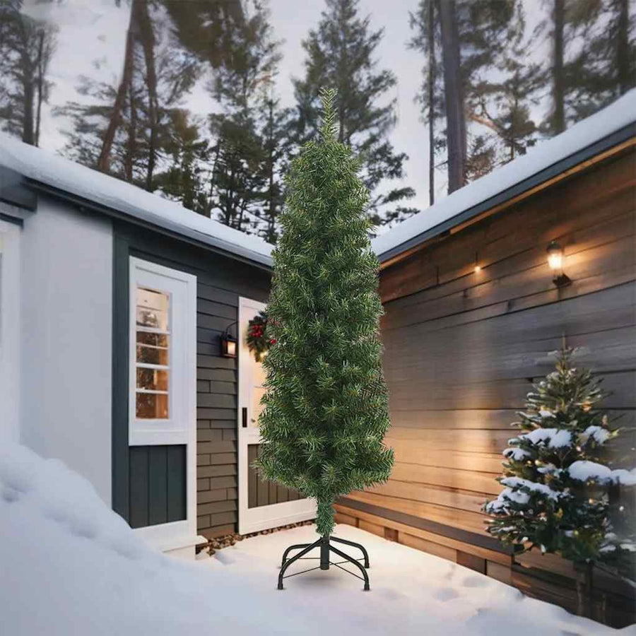 Kunstkerstboom Smal Met Standaard 270 Cm Pvc