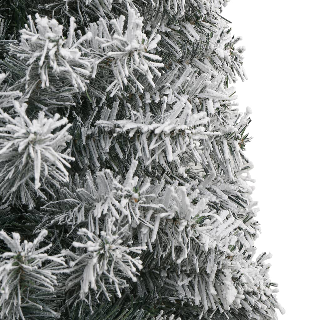 Kunstkerstboom Smal Met Standaard En Sneeuw Pvc Groen En Wit 300 cm Basis