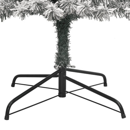 Kunstkerstboom Smal Met Standaard En Sneeuw Pvc Groen En Wit 300 cm Basis