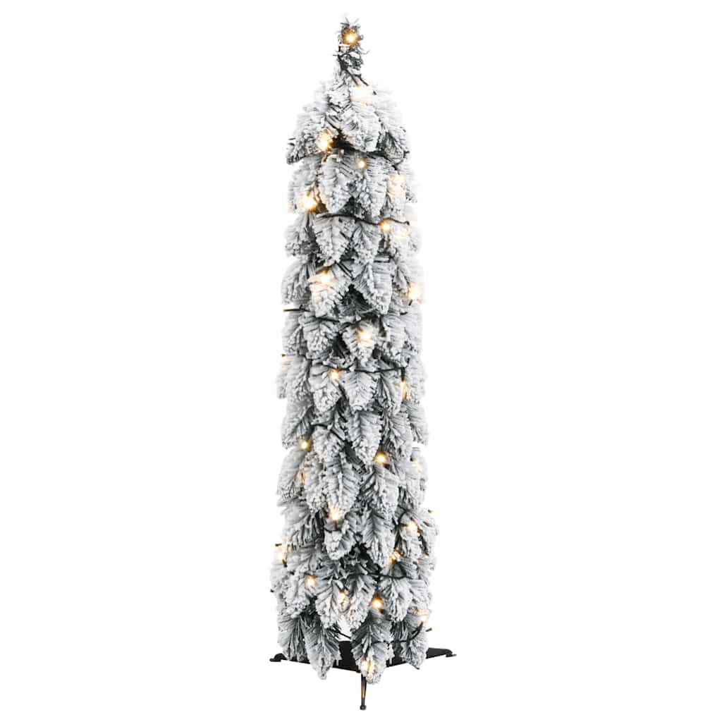 Kunstkerstboom met verlichting en sneeuw 30 LED's 60 cm