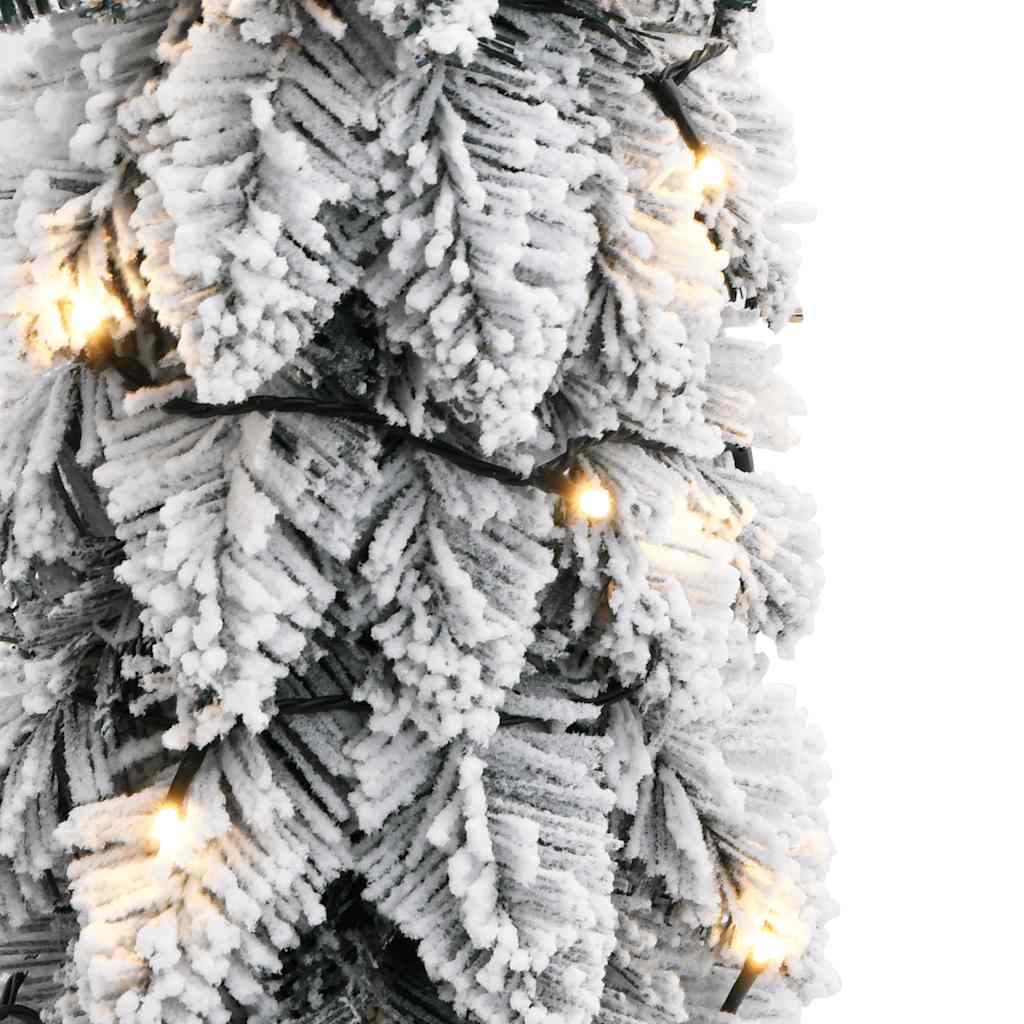 Kunstkerstboom met verlichting en sneeuw 30 LED's 60 cm