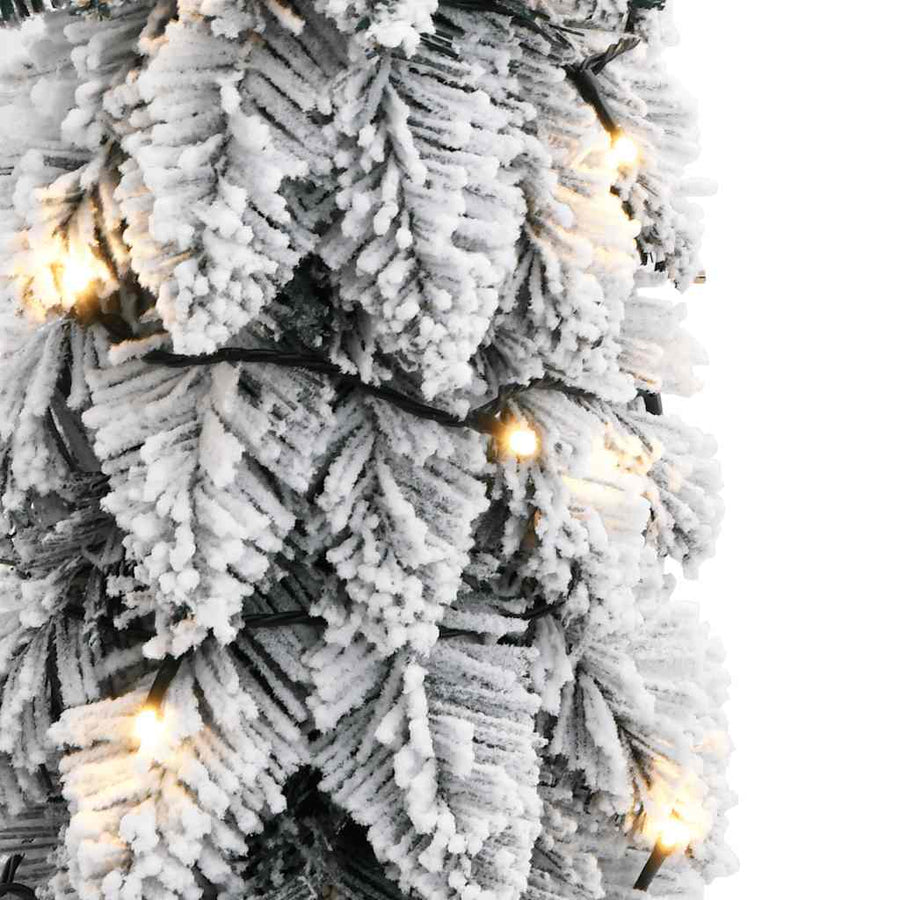 Kunstkerstboom met verlichting en sneeuw 30 LED's 60 cm