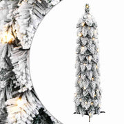 Kunstkerstboom 90 cm met 45 LED's en sneeuw