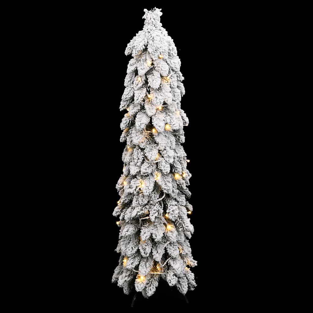 Kunstkerstboom Met Verlichting En Sneeuw 80 Led's 150 cm Wit