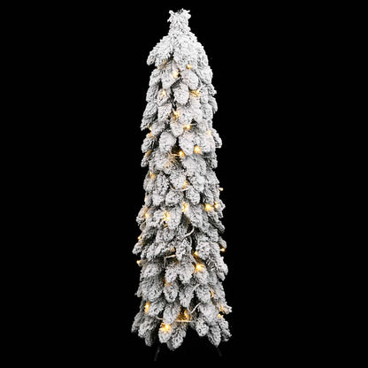 Kunstkerstboom Met Verlichting En Sneeuw 80 Led's 150 cm Wit