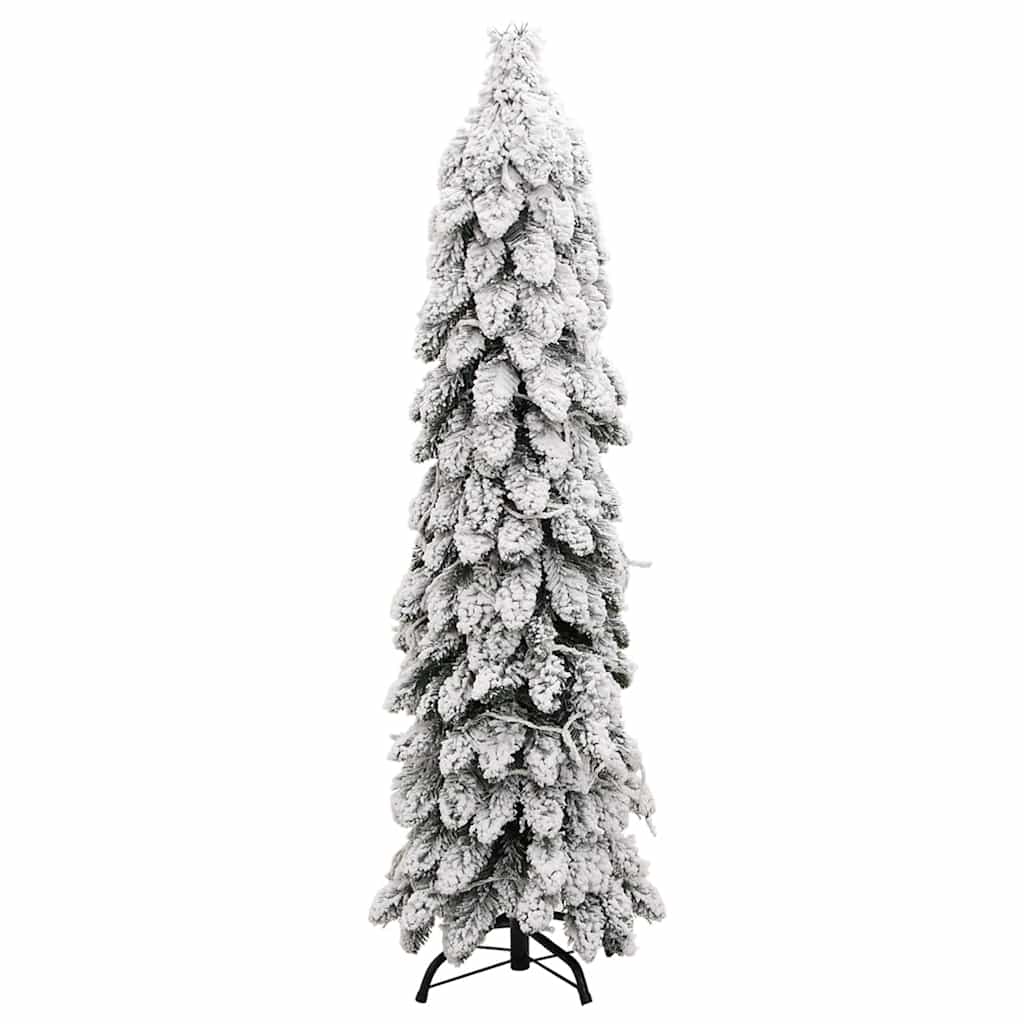 Kunstkerstboom Met Verlichting En Sneeuw 80 Led's 150 cm Wit
