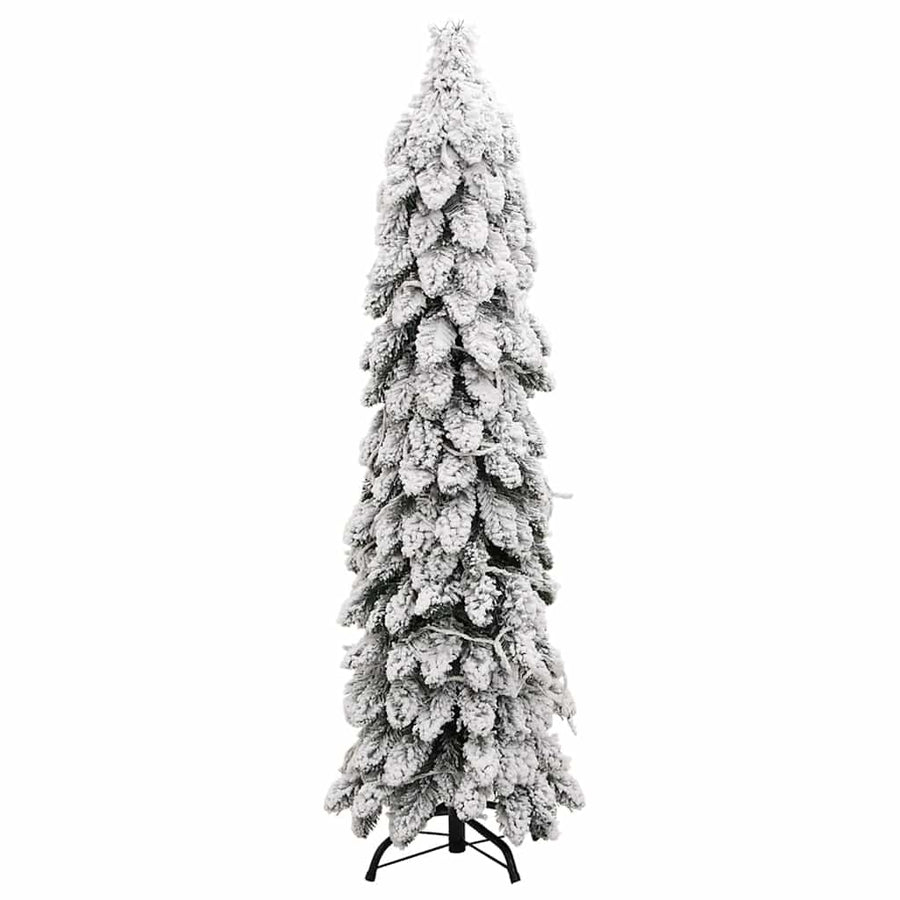 Kunstkerstboom Met Verlichting En Sneeuw 80 Led's 150 cm Wit
