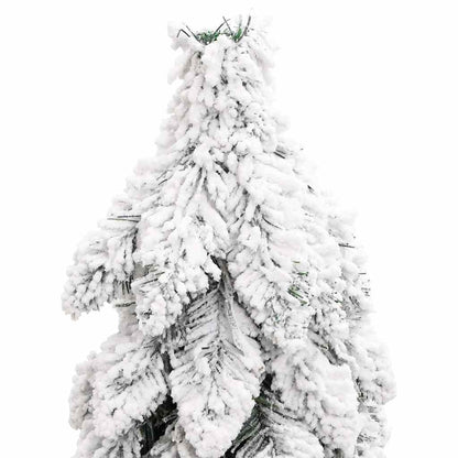 Kunstkerstboom Met Verlichting En Sneeuw 80 Led's 150 cm Wit