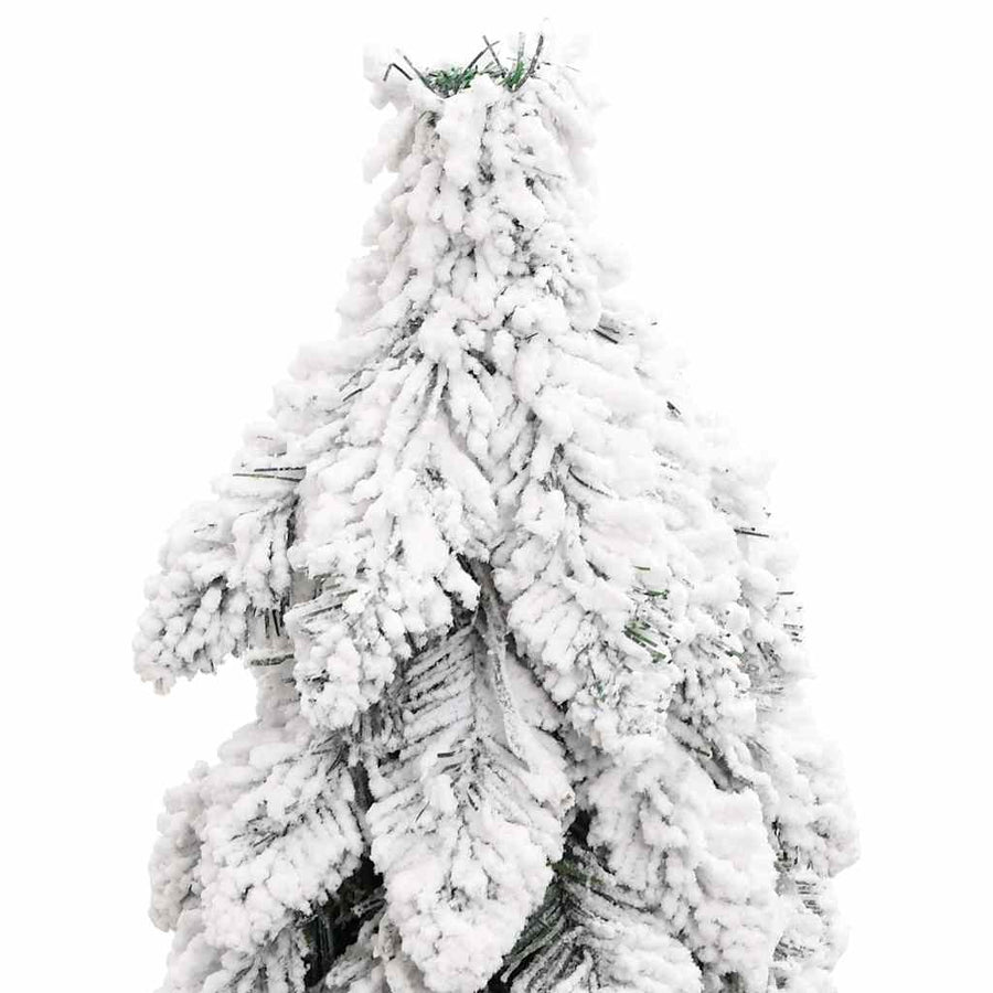 Kunstkerstboom Met Verlichting En Sneeuw 80 Led's 150 cm Wit