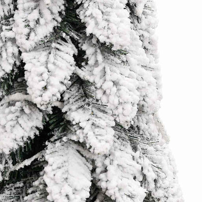Kunstkerstboom Met Verlichting En Sneeuw 80 Led's 150 cm Wit