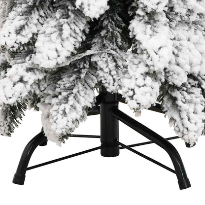 Kunstkerstboom Met Verlichting En Sneeuw 80 Led's 150 cm Wit