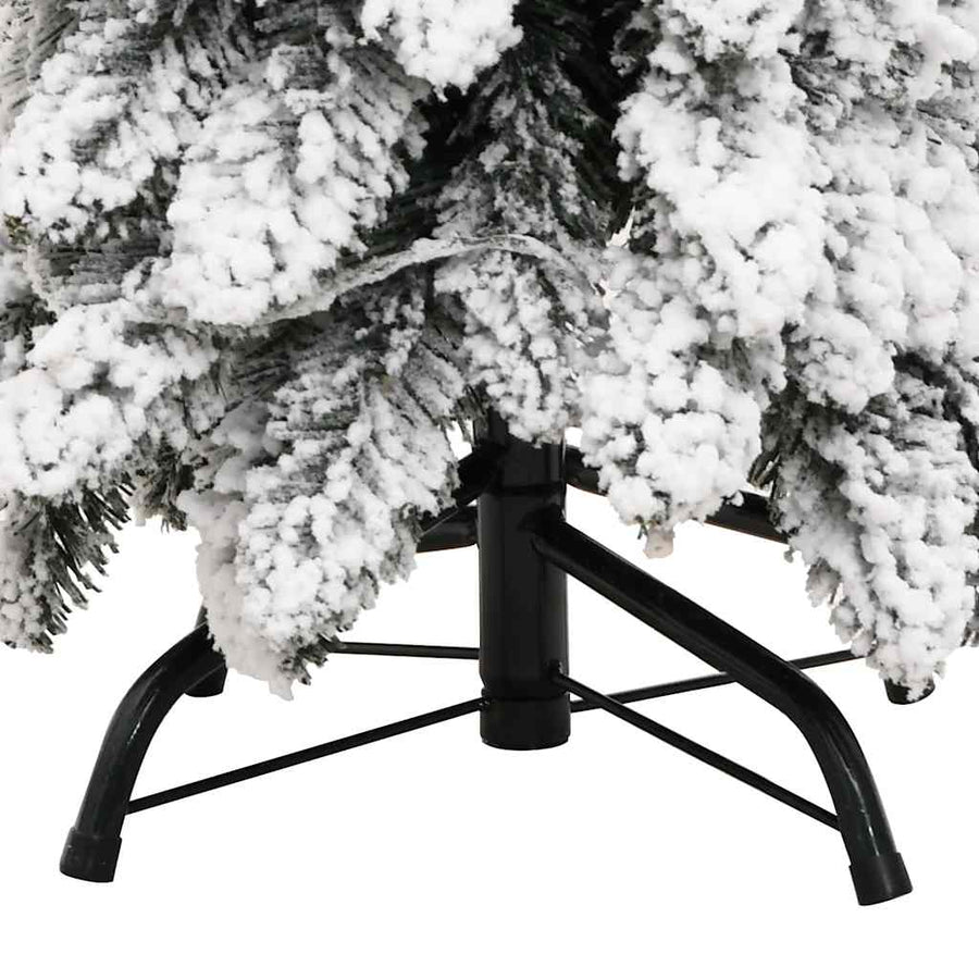 Kunstkerstboom Met Verlichting En Sneeuw 80 Led's 150 cm Wit