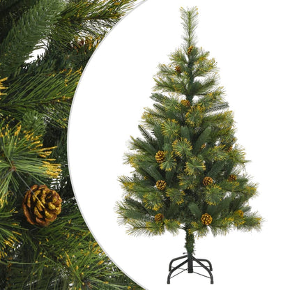 Kunstkerstboom Met Scharnieren En Dennenappels Wit 1