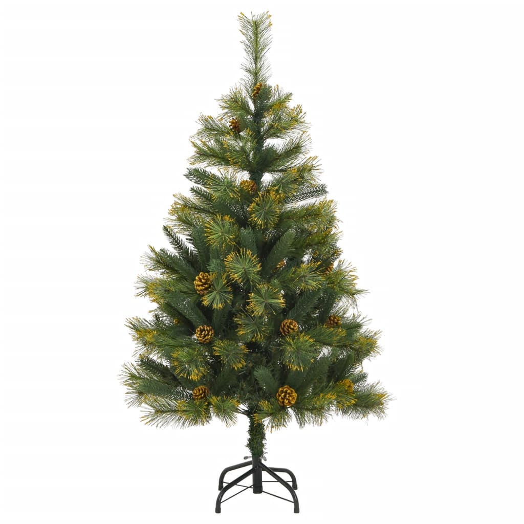 Kunstkerstboom Met Scharnieren En Dennenappels Wit 1