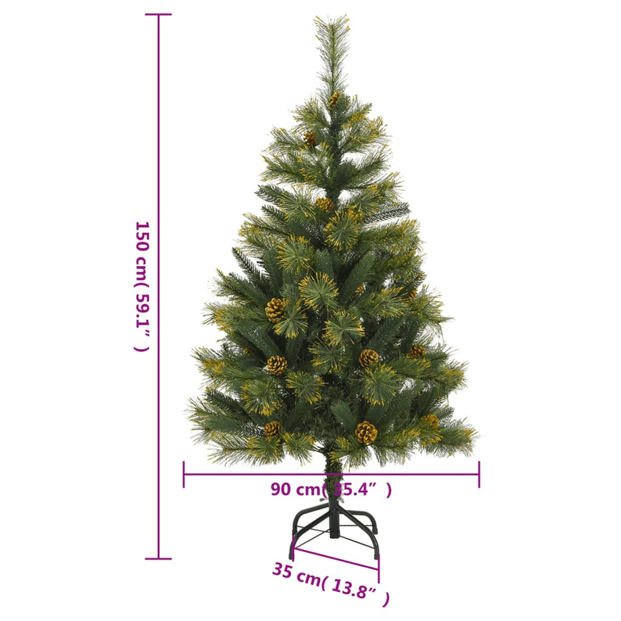 Kunstkerstboom Met Scharnieren En Standaard 150 cm Basis