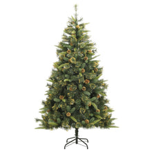 Kunstkerstboom Met Scharnieren En Dennenappels Wit 1