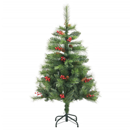 Kunstkerstboom Met Scharnieren Dennenappels En Bessen Wit 1