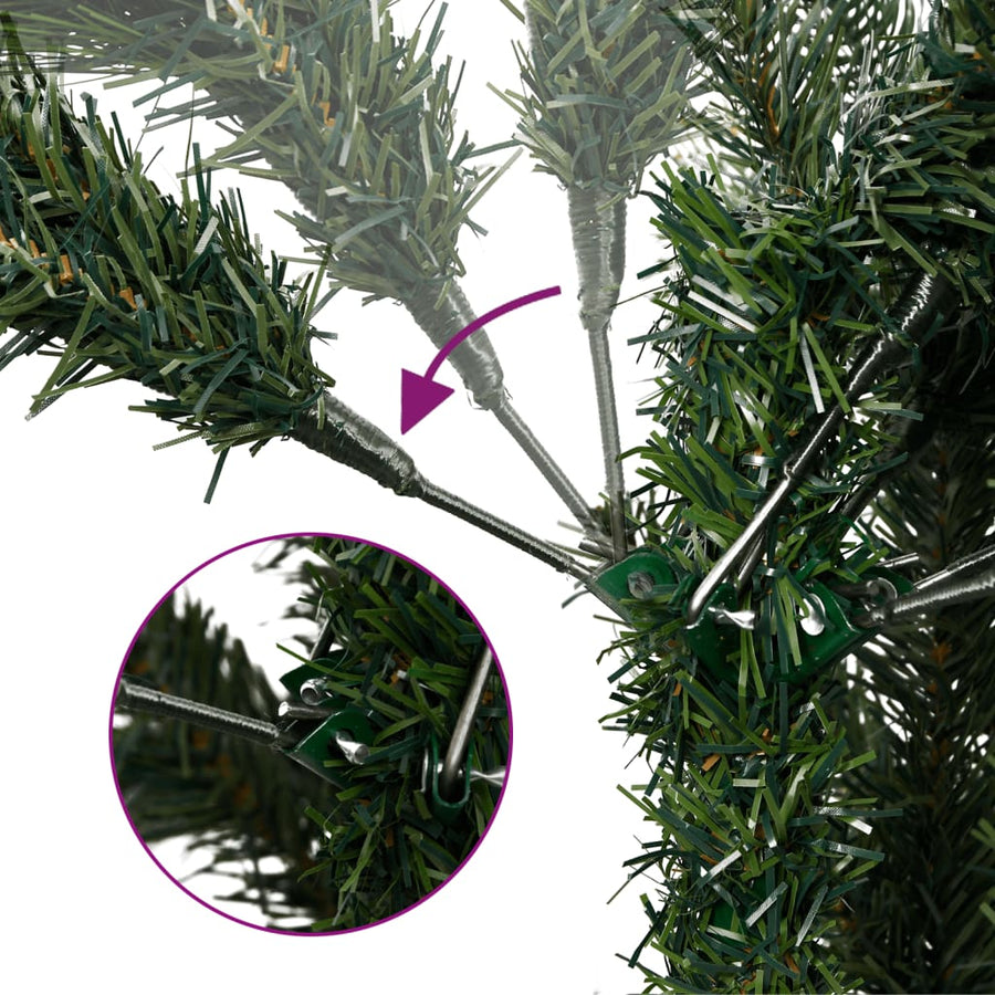 Kunstkerstboom Met Scharnieren Dennenappels En Bessen Wit 1