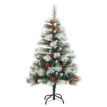 Kunstkerstboom Met Scharnieren Dennenappels En Bessen Wit 1