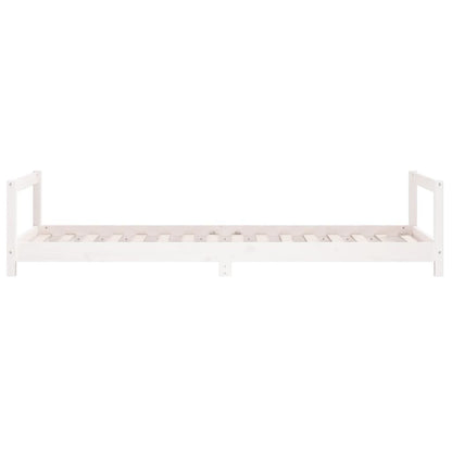 Kinderbedframe 90x200 cm massief grenenhout wit