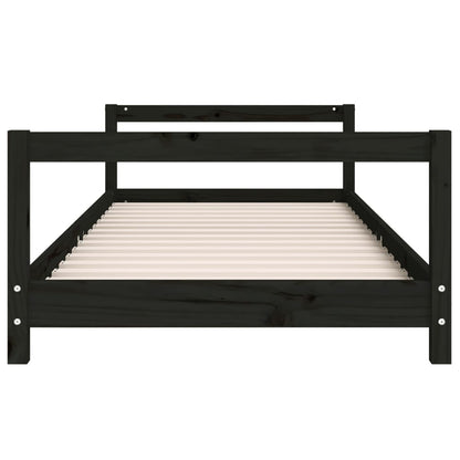 Kinderbedframe 90X200 Cm Massief Grenenhout Zwart