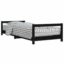 Kinderbedframe 90X190 Cm Massief Grenenhout Zwart